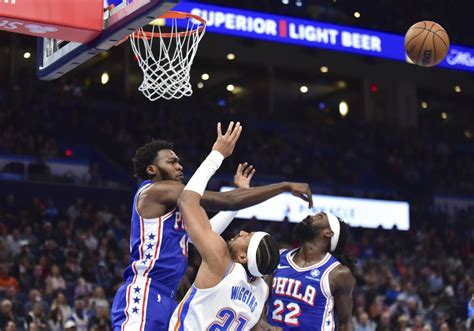 Embiid has 35 points, 11 rebounds and nine assists as 76ers beat Thunder 127-123